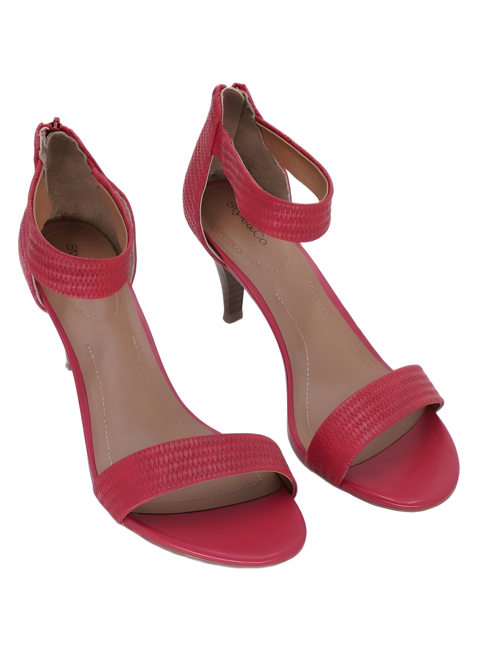 Style & Co Paycee Jester Red Raffia 2.5" Block Heel Sandals Size 10M